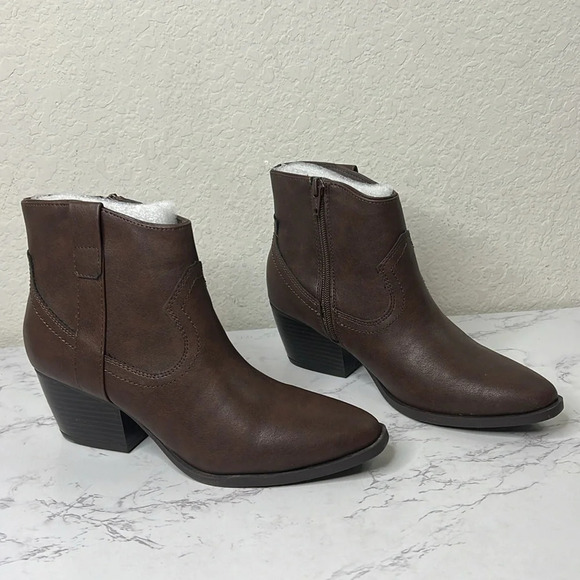 Style & Co Perriee Womens Faux Leather Pointed Toe Cowboy, Western Boots size 6 - Picture 5 of 9